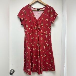 Justify Red Floral Midi Dress